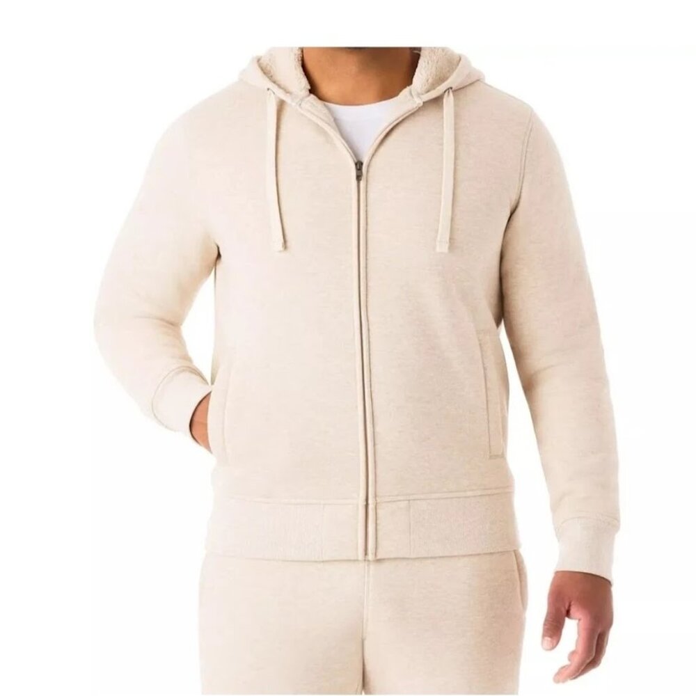 Member’s Mark Men's Sherpa Lined Full Zip Hoodie (Small)